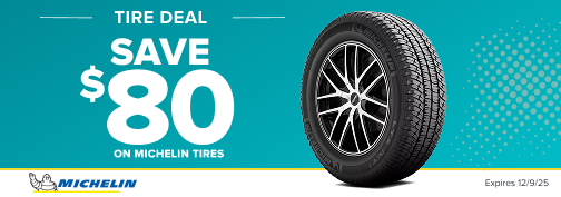 Michelin 4 Tire $80 Mail In Rebate 12-11-2025 through 12-31-2025