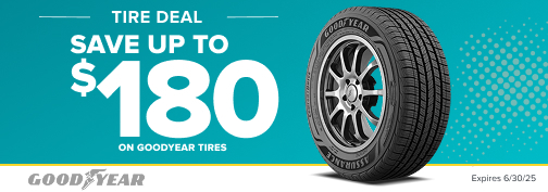 Goodyear 4 Tire up to $160 PrePaid MasterCard Mail in Rebate 06/01/2025 through 06/30/2025 rebate